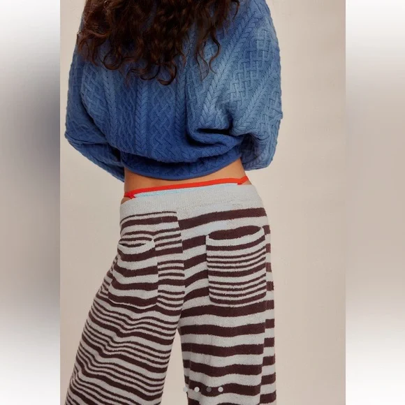 NWT Free People Allyson Striped Pants - Picture 2 of 6